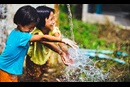 Children playing in clean water.
