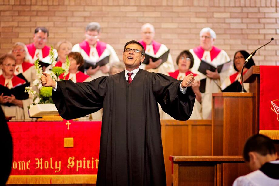 The Rev. Arturo Cadar is a full-time local pastor appointed to lead CrossRoads United Methodist Church in Houston. CrossRoads was created by the merger of an aging, Anglo congregation and a younger, primarily Hispanic congregation founded by Cadar. Photo courtesy of the Rev. Arturo Cadar.