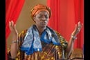 The Rev. Esther Kachiko Furaha prays during worship at New Jerusalem United Methodist Church in Uvira, Congo, in 2015. Christians understand prayer as spiritual communication with God. File photo by Mike DuBose, UMNS.