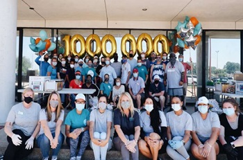 Bridging for Tomorrow celebrates the milestone of distributing 1 million pounds of food to the community. Photo courtesy of Bridging for Tomorrow.
