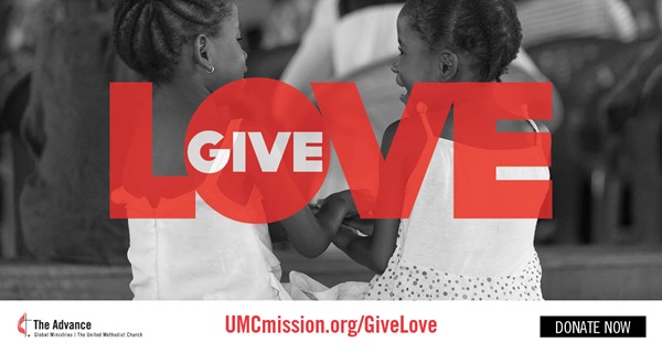 Global Ministries, the worldwide mission and development agency of The United Methodist Church, invites members to give love, joy, hope and peace through their year-end giving campaign. Image courtesy of Global Ministries.