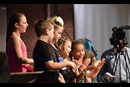 Children leading a song in worship. Staff photo. United Methodist Communications. 