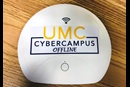 The portable “UMC Cyber Campus Offline” hotspot device provides digitalized educational materials to areas without internet access.