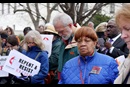 United Methodists pray before a national rally in Washington to end racism in 2018. File photo by Kathy L. Gilbert, UM News.