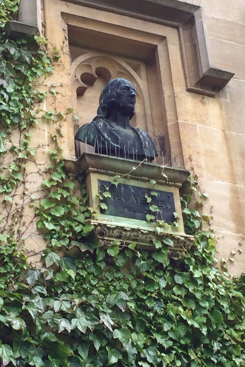 Bust of John Wesley at Lincoln College