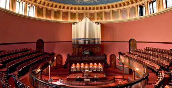 The sanctuary of Lovely Lane United Methodist Church reminds us our founding. Image courtesy Lovely Lane United Methodist Church.