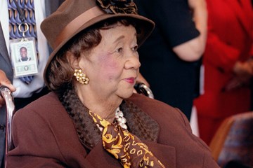 Dorothy Height, chairwoman of the National Council of Negro Women, received the Church Women United Human Rights Award during a presentation at the United Nations. Height, a longtime member of St. Mark's United Methodist Church in New York and resident of Washington, began her human and civil rights work on the national level in the 1930s. A UMNS 1999 file photo by John C. Goodwin. Dorothy Height, chairwoman of the National Council of Negro Women, received the Church Women United Human Rights Award during a presentation at the United Nations. Height, a longtime member of St. Mark's United Methodist Church in New York and resident of Washington, began her human and civil rights work on the national level in the 1930s. A UMNS 1999 file photo by John C. Goodwin.