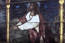 tiffany_glass_gcah_208x138 A genuine Tiffany glass window depicts Jesus in the Garden. The panel is on display in the lobby of the General Commission on Archives and History in Madison, New Jersey.