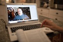 Bible study during social distancing, photo by Mike DuBose, UMNews