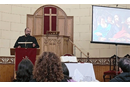 Missionary Pedro Zavala delivers a message at the Evangelical Church in Madrid, Spain, where he serves as a professor with the United Evangeical Theological Seminary. (Photo: Courtesy of Pedro Zavala)