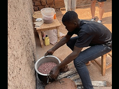 Jean Baptiste started a business of selling roasted nuts