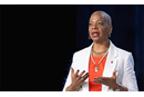 Bishop Tracy S. Malone addresses the 2024 United Methodist General Conference in Charlotte, N.C. The Council of Bishops is calling for a five-day leadership gathering in April or May 2026. The bishops plan to hold the gathering instead of the special session of General Conference that they previously announced. Photo by Mike DuBose, UM News.