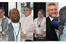 Composite photo of newly elected Bishops: (l-r) Israel M. Painit, Ande Ikimun Emmanuel, Rodel M. Acdal, Ruby-Nell M. Estrella, Werner, Philipp's and James Boye-Caulker. Photos courtesy of Klaus Ulrich Ruof, EmK Public Relations, Eveline Chikwanah and Gladys P. Mangiduyos of UMNews.