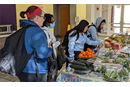 Students drop by the fresh food table of the Koala Pantry on Columbia College’s campus in South Carolina. (Photo: Courtesy of Columbia College)