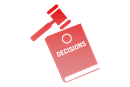 Search for decisions using keywords, numbers or dates. Icon by Sachin Modgekar, the Noun Project. 